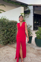 Robe Venetia Carmín