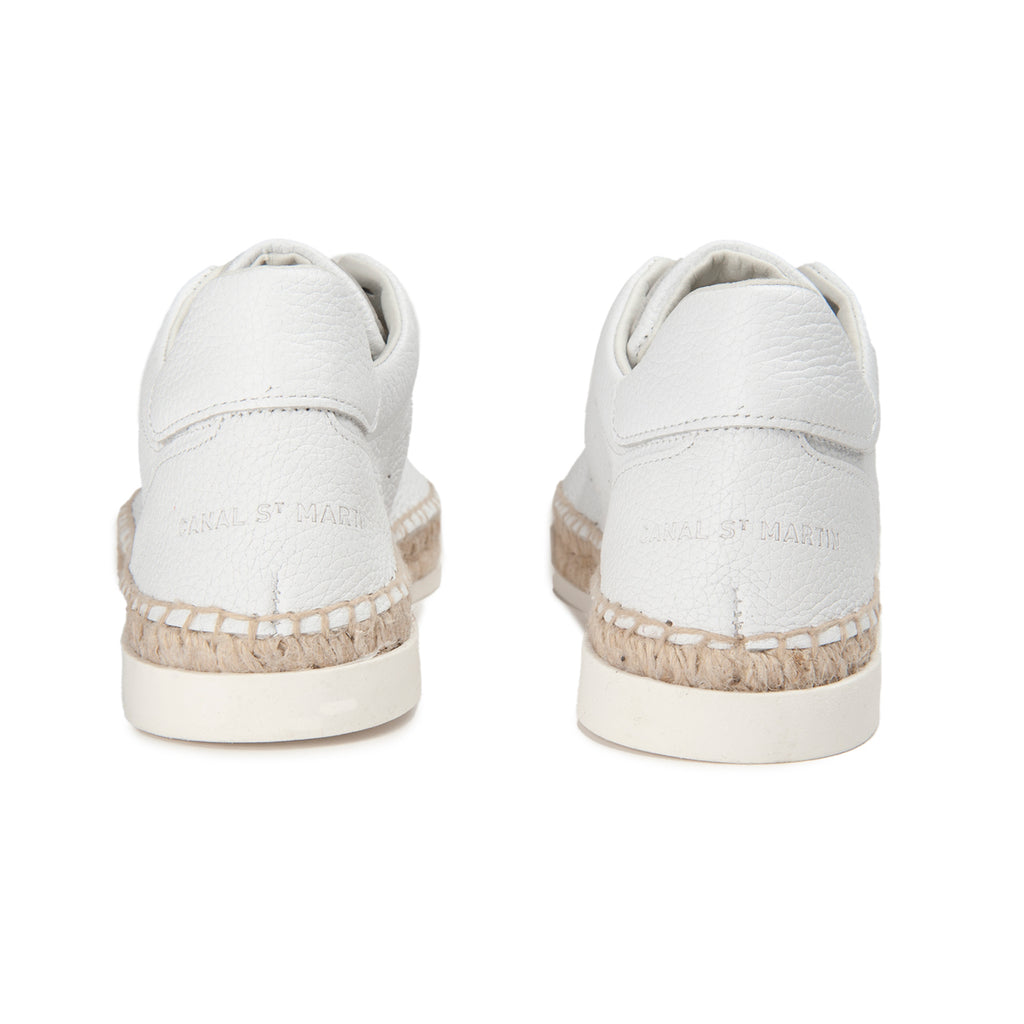 Canal Saint Martin - Baskets Espadrille Lancry - Full Blanc Lacet Doré - Femme