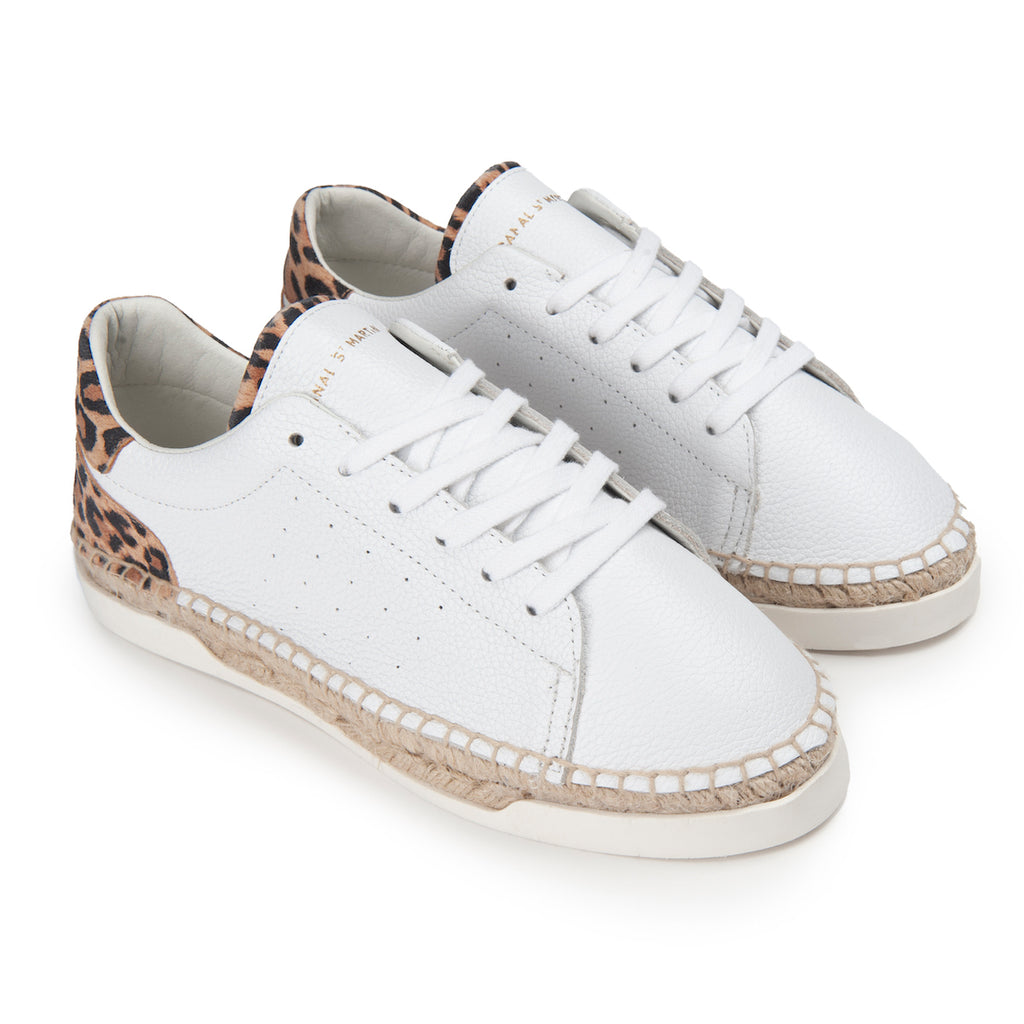Canal Saint Martin - Baskets Espadrille Lancry - Blanc Léopard - Femme