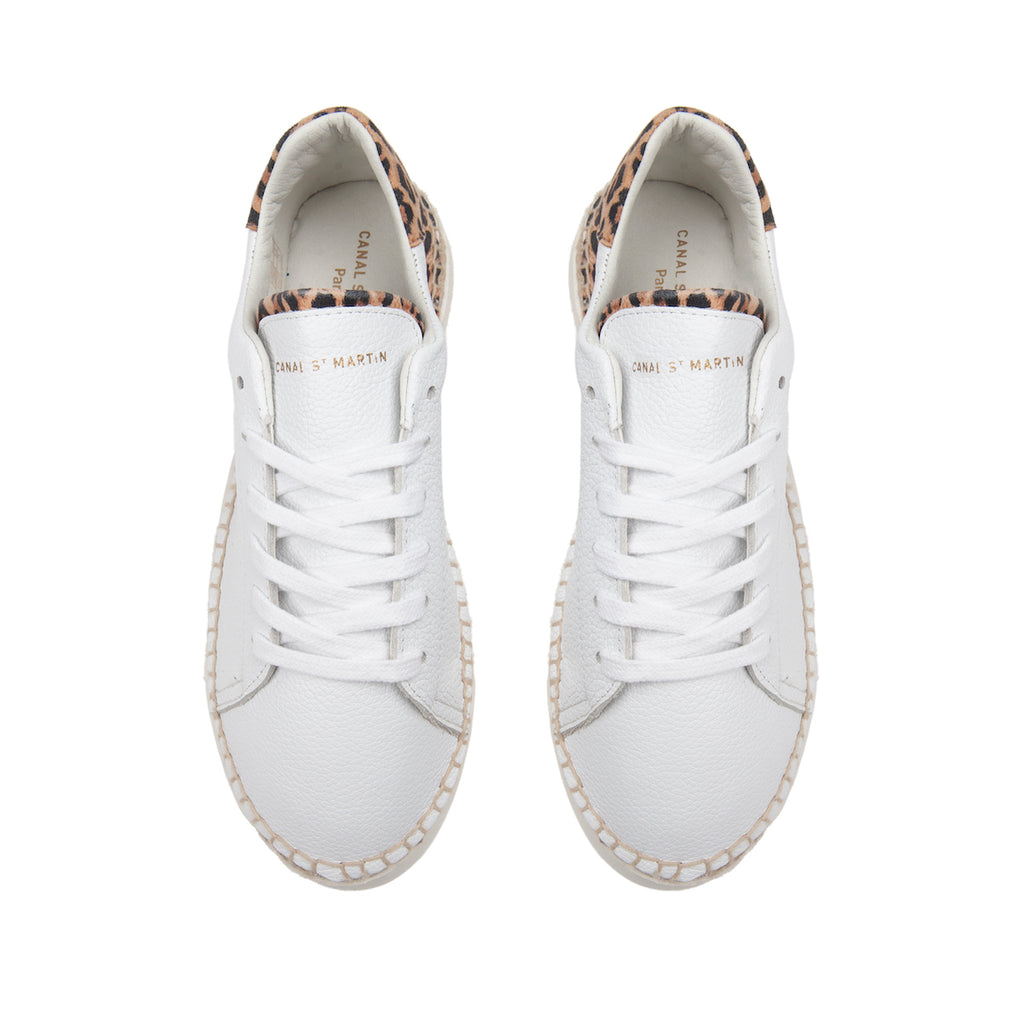 Canal Saint Martin - Baskets Espadrille Lancry - Blanc Léopard - Femme