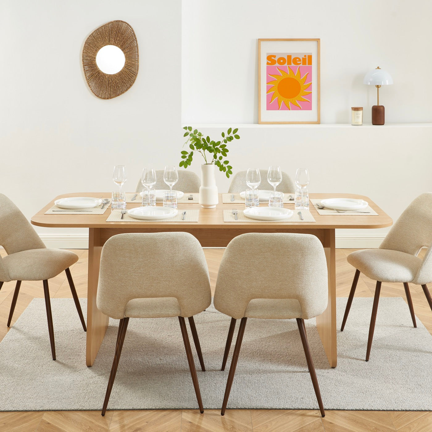 Lango - Table À Manger - Effet Chêne