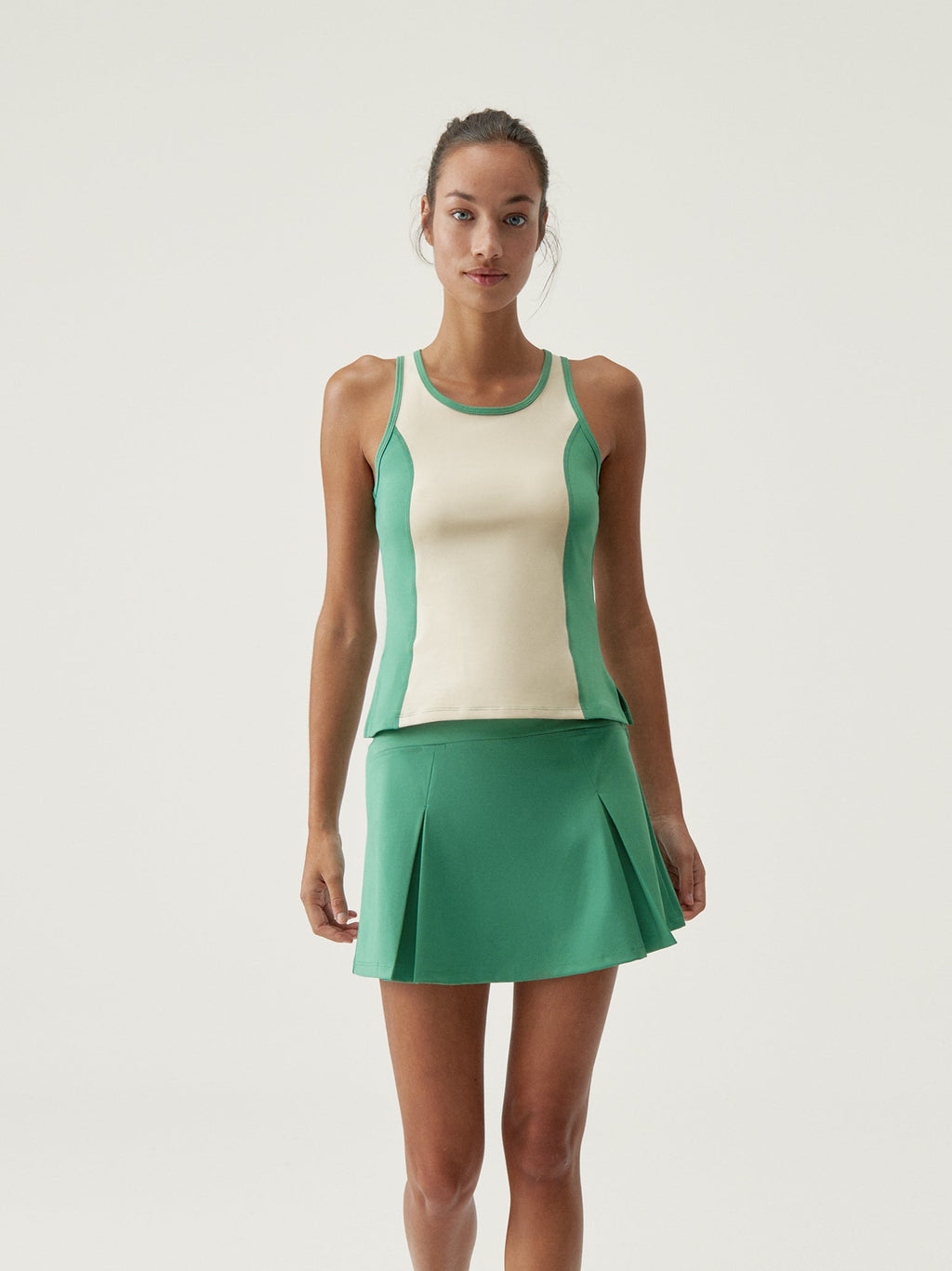 Top Laver - Feuillage Vert/Lait D'Avoine - Femme