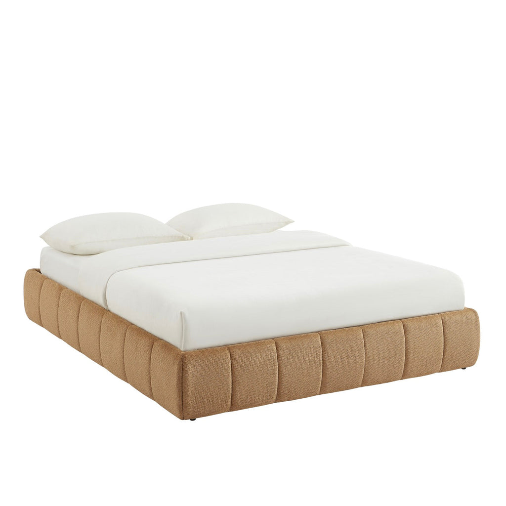 Lavinia - Lit Coffre - Tissu Chenille Caramel