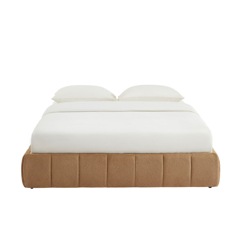 Lavinia - Lit Coffre - Tissu Chenille Caramel