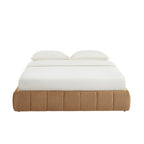 Lavinia - Lit Coffre - Tissu Chenille Caramel