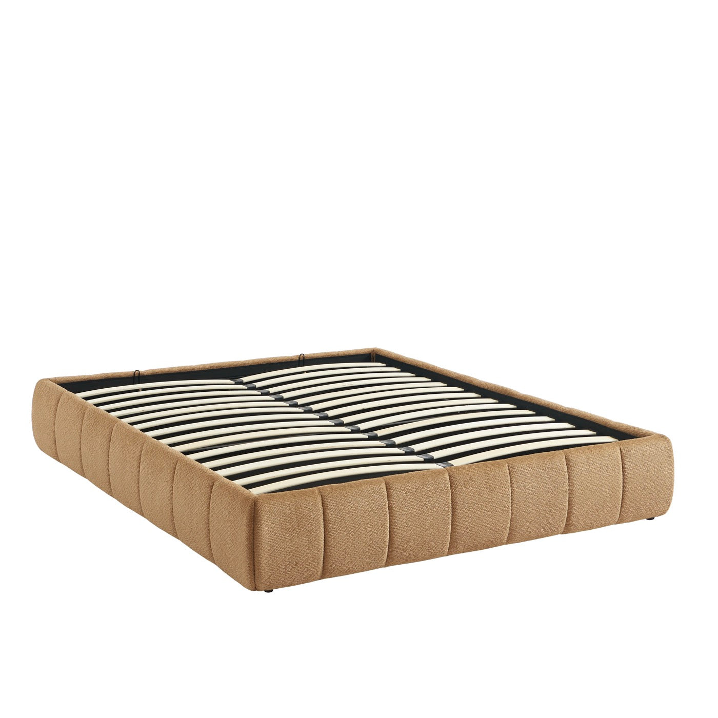 Lavinia - Lit Coffre - Tissu Chenille Caramel
