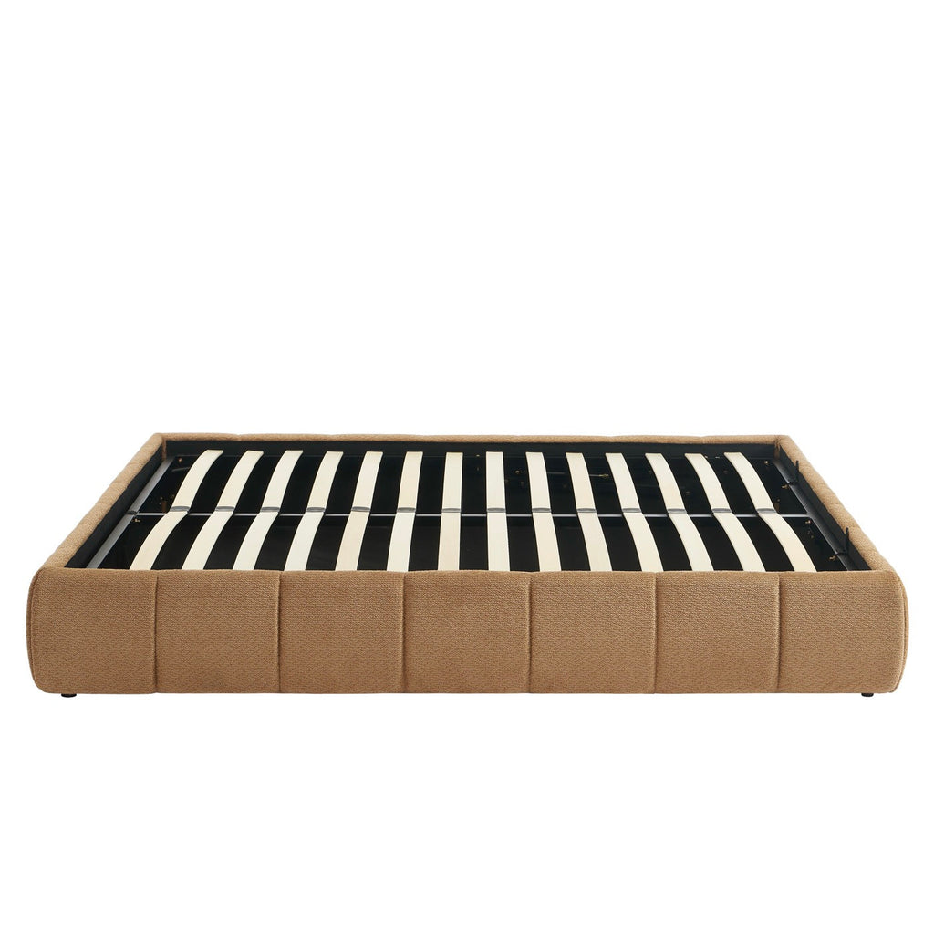 Lavinia - Lit Coffre - Tissu Chenille Caramel