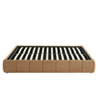 Lavinia - Lit Coffre - Tissu Chenille Caramel