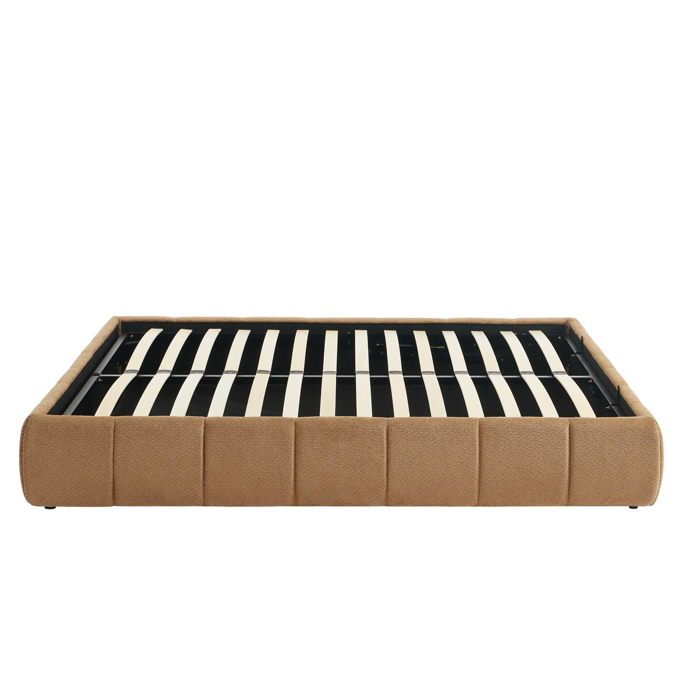 Lavinia - Lit Coffre - Tissu Chenille Caramel