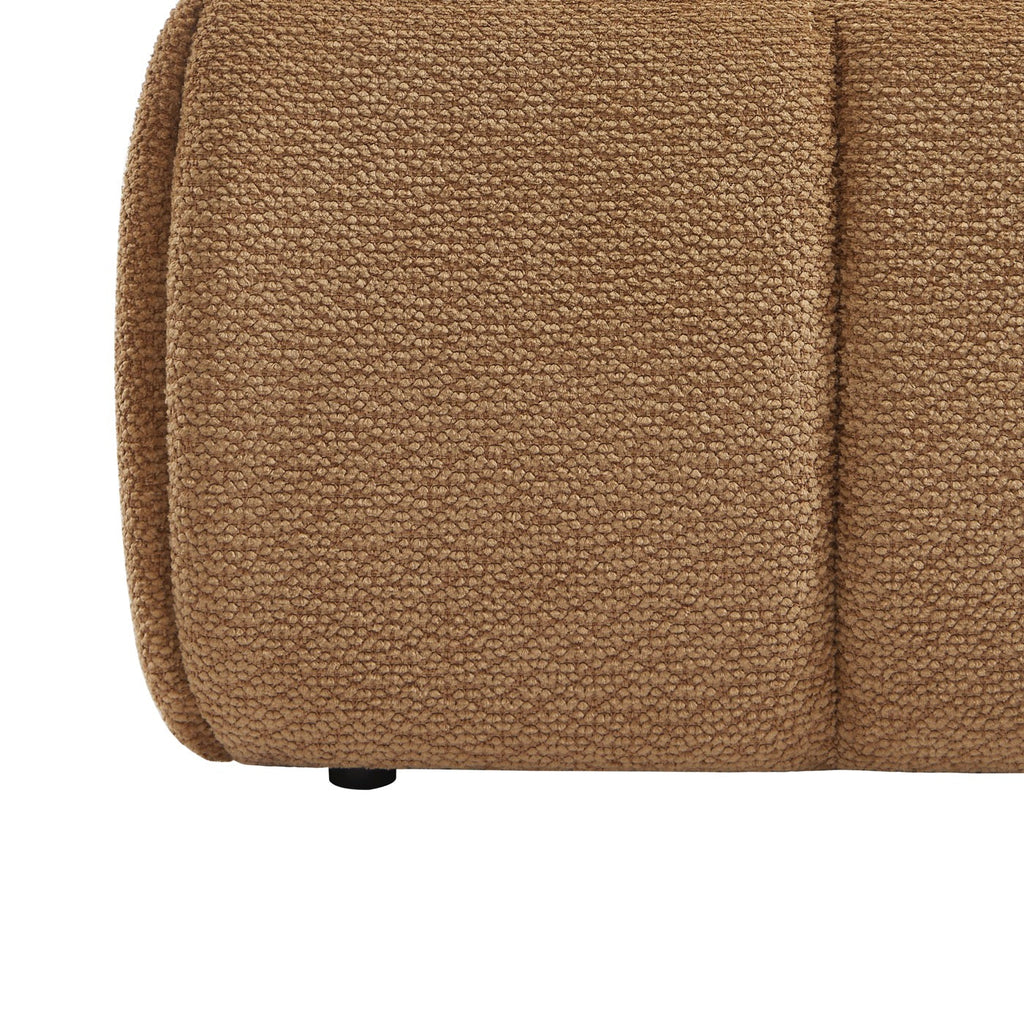 Lavinia - Lit Coffre - Tissu Chenille Caramel