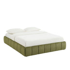 Lavinia - Lit Coffre - Tissu Chenille Vert