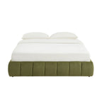 Lavinia - Lit Coffre - Tissu Chenille Vert