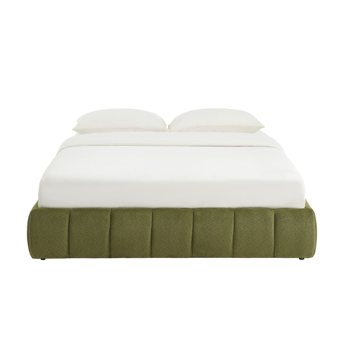 Lavinia - Lit Coffre - Tissu Chenille Vert