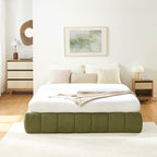 Lavinia - Lit Coffre - Tissu Chenille Vert