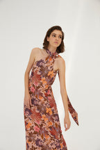 Robe Dos Nu Fleuri Nude