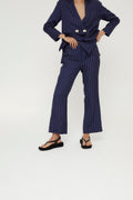 Pantalon Eighties Crop Diplomatique Bleu