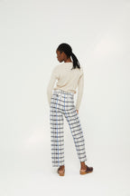 Pantalon Bruno Carreaux Bleu