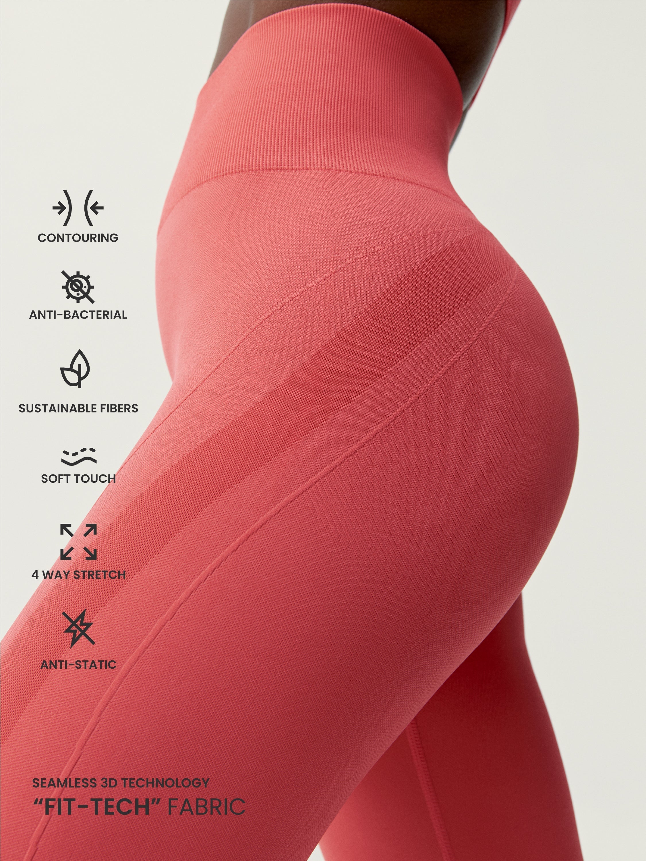 Legging Nish - Corail Brillant - Femme