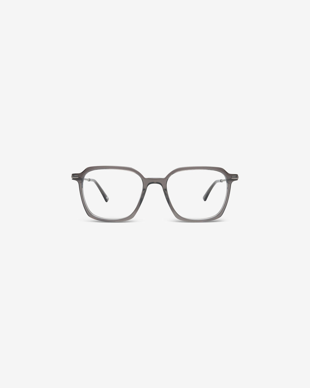 Lunettes de vue James Gris — monture rectangulaire acétate, vue de face