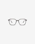 Lunettes de vue James Gris — monture rectangulaire acétate, vue de face