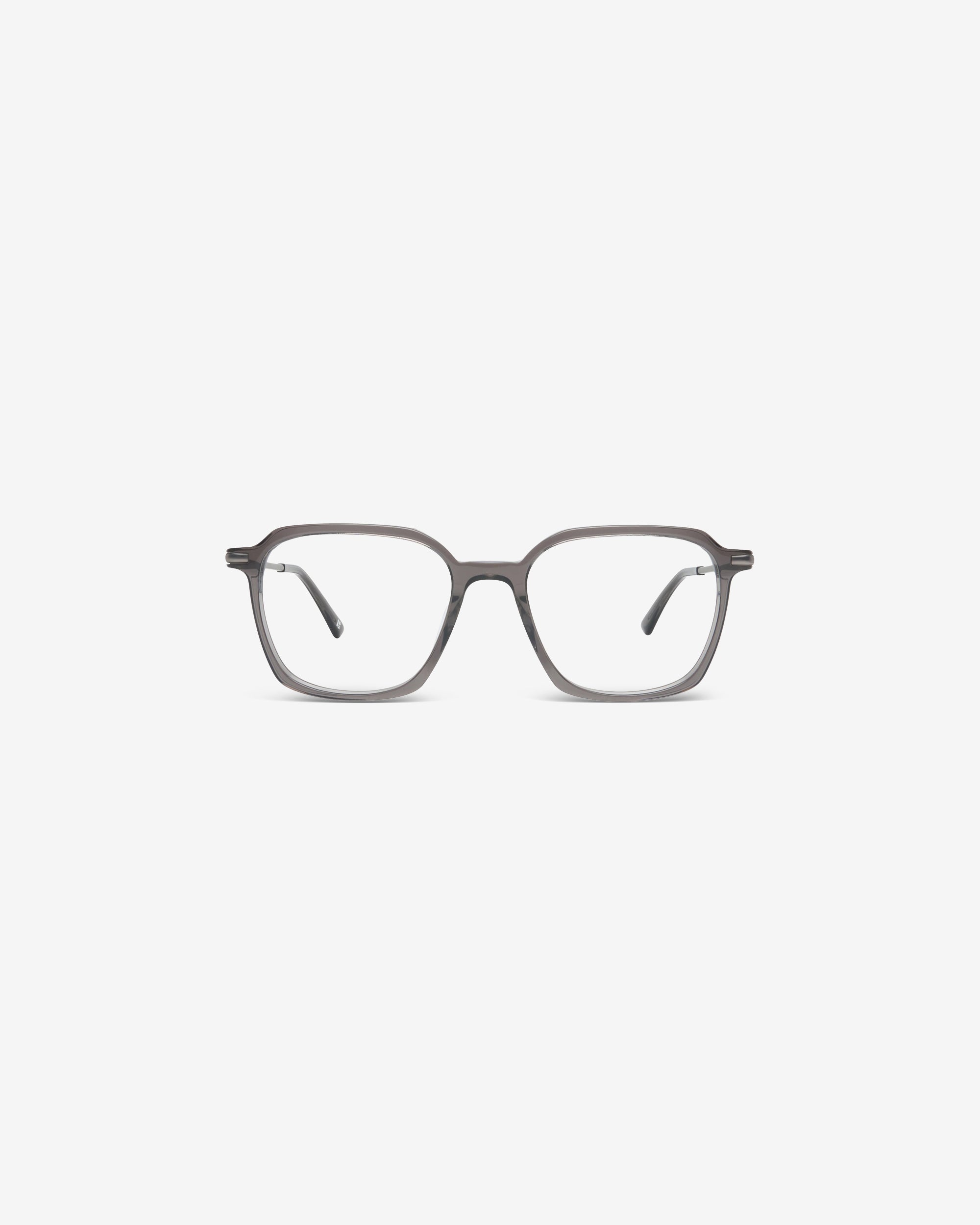 Lunettes de vue James Gris — monture rectangulaire acétate, vue de face