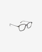Lunettes de vue James Gris — monture rectangulaire acétate, vue de trois-quarts