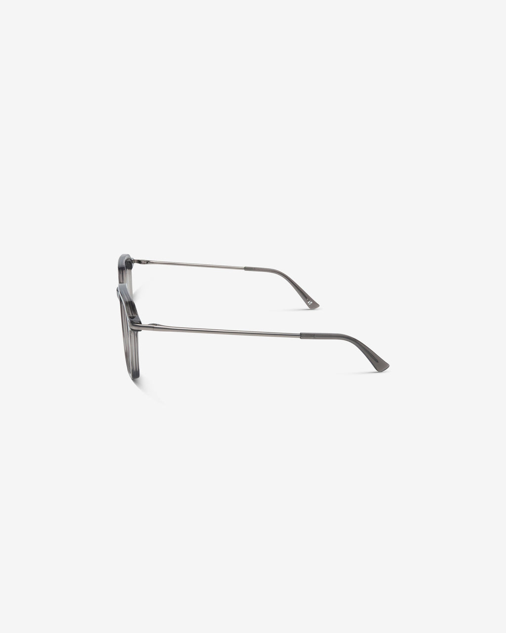 Lunettes de vue James Gris — monture rectangulaire acétate, vue de profil
