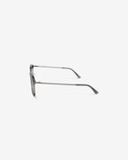 Lunettes de vue James Gris — monture rectangulaire acétate, vue de profil