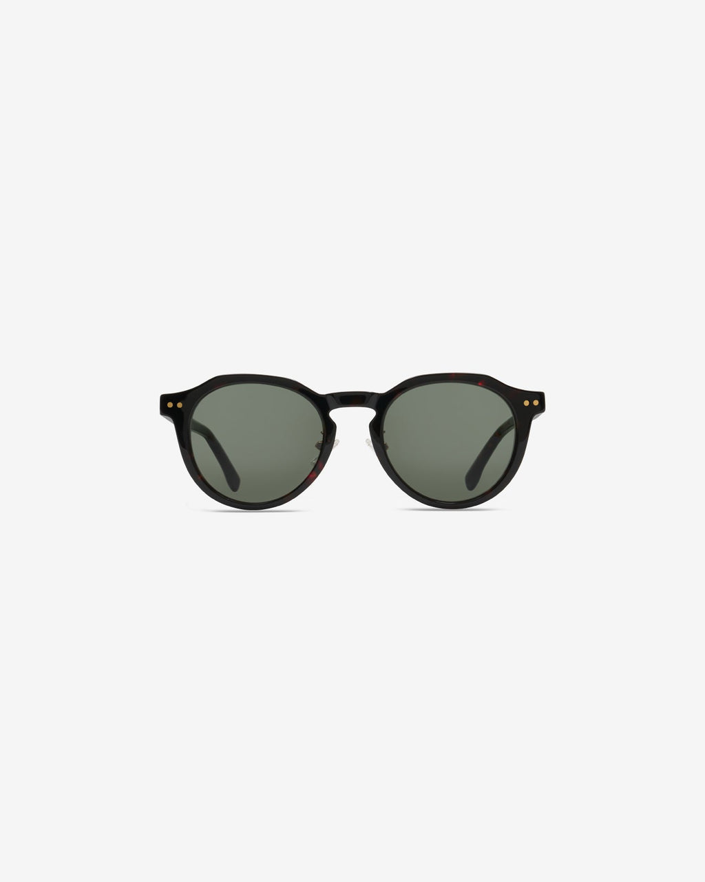 Lunettes de soleil Vadim Noir — monture ronde acétate, vue de face