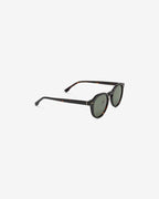 Lunettes de soleil Vadim Noir — monture ronde acétate, vue de trois-quarts