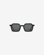 Lunettes de soleil Danica Olive — monture hexagonale acétate, vue de face