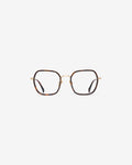 Lunettes de vue Vel Ecaille — monture hexagonale acétate-métal, vue de face