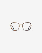 Lunettes de vue Vel Ecaille — monture hexagonale acétate-métal, vue de face