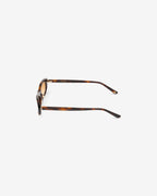 Lunettes de soleil Mira Ecaille — monture papillon acétate, vue de profil