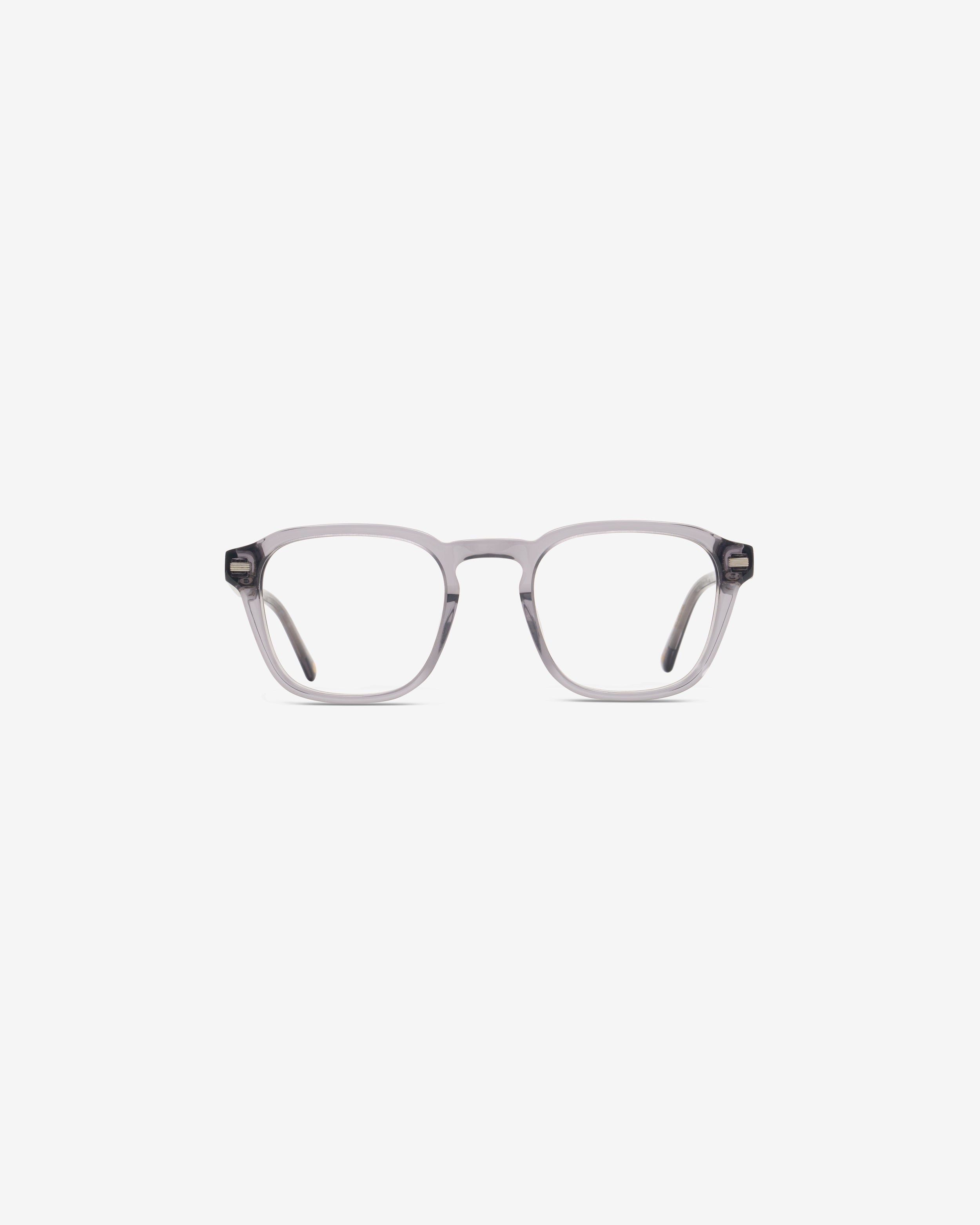 Lunettes de vue Lucifer.M Gris — monture carré acétate, vue de face