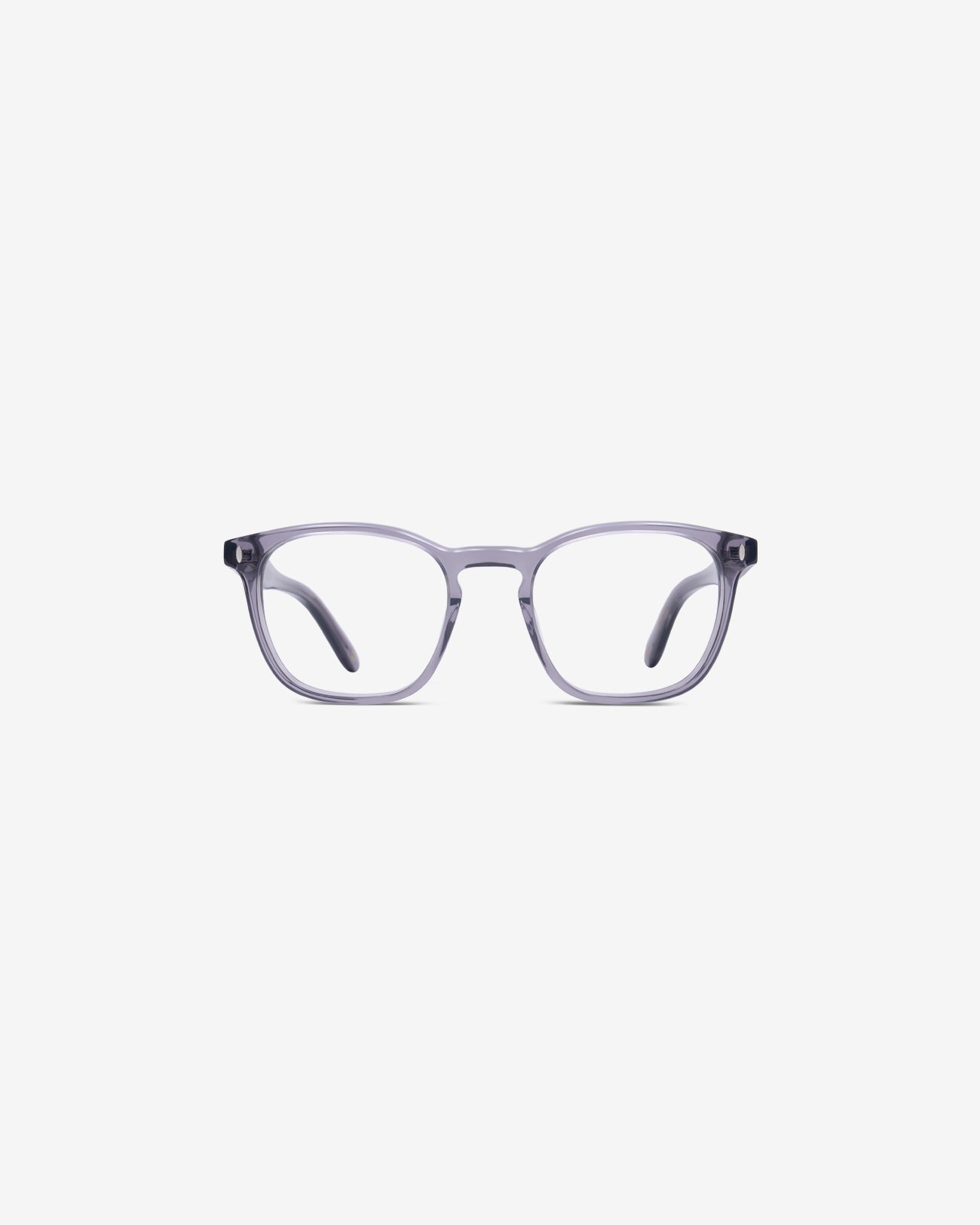 Lunettes de vue Jay Gris — monture rectangulaire acétate, vue de face