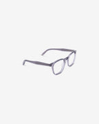 Lunettes de vue Jay Gris — monture rectangulaire acétate, vue de trois-quarts