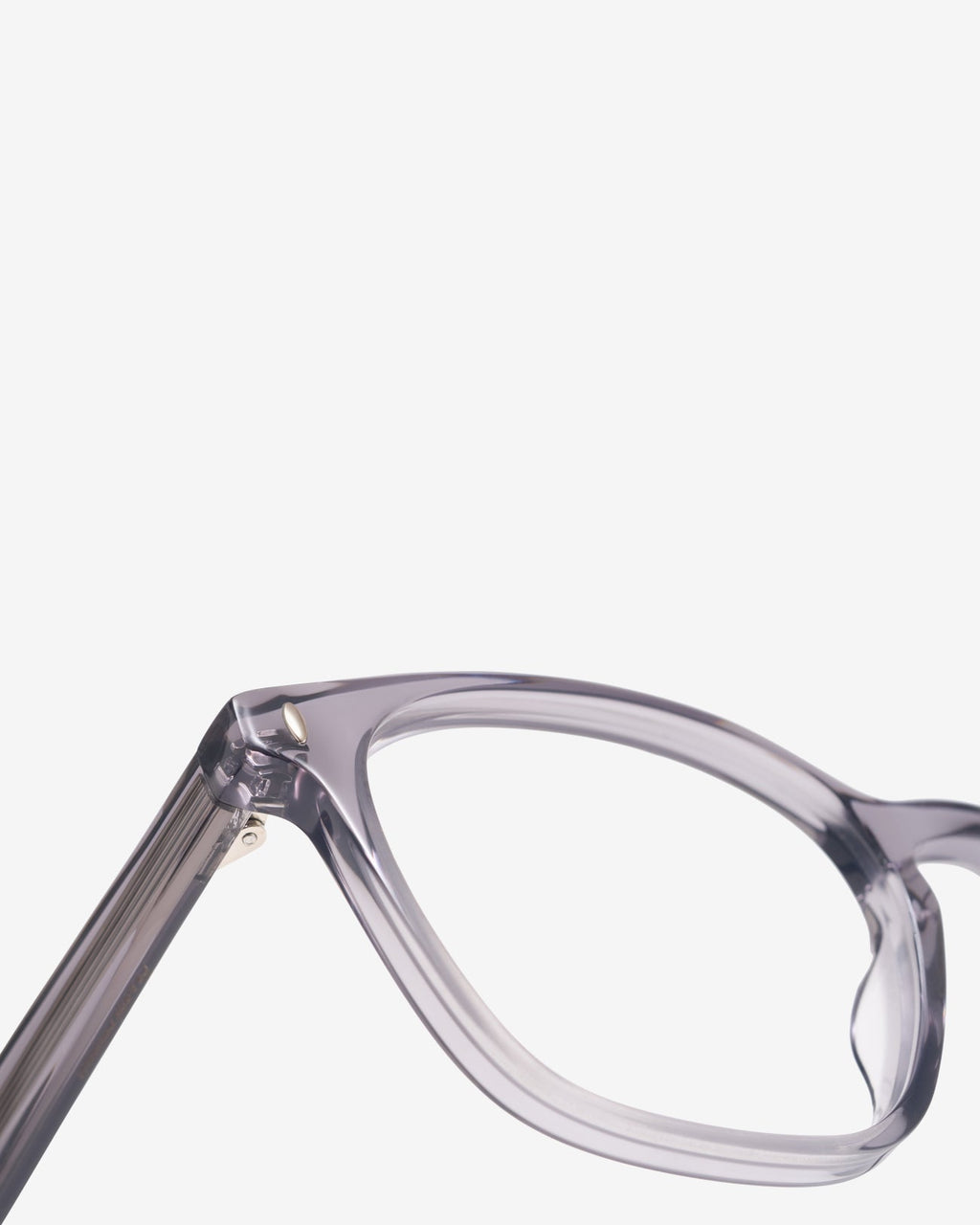 Lunettes de vue Jay Gris — monture rectangulaire acétate, vue de trois-quarts