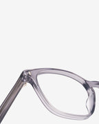 Lunettes de vue Jay Gris — monture rectangulaire acétate, vue de trois-quarts