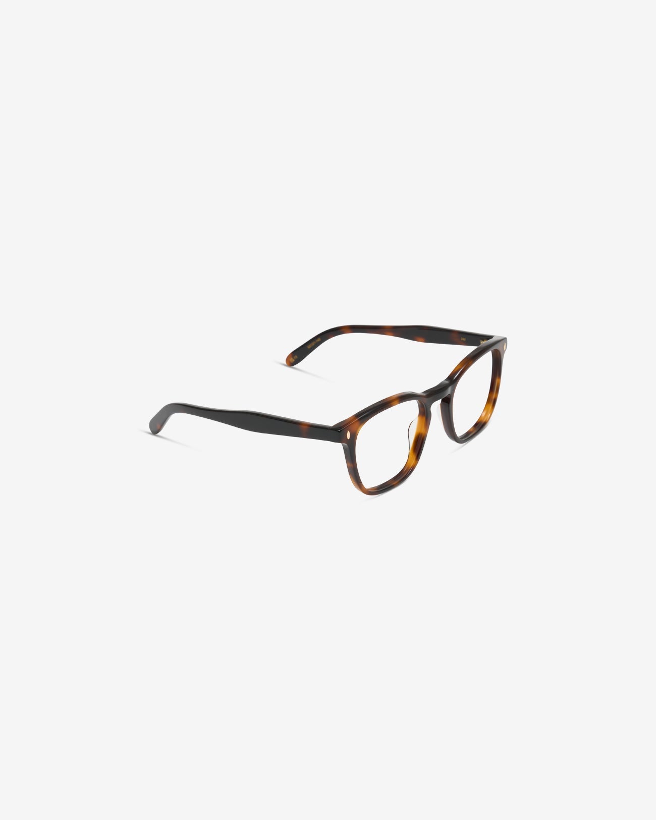 Lunettes de vue Jay Ecaille — monture rectangulaire acétate, vue de trois-quarts
