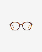 Lunettes de vue Flora Ecaille — monture ronde acétate, vue de face