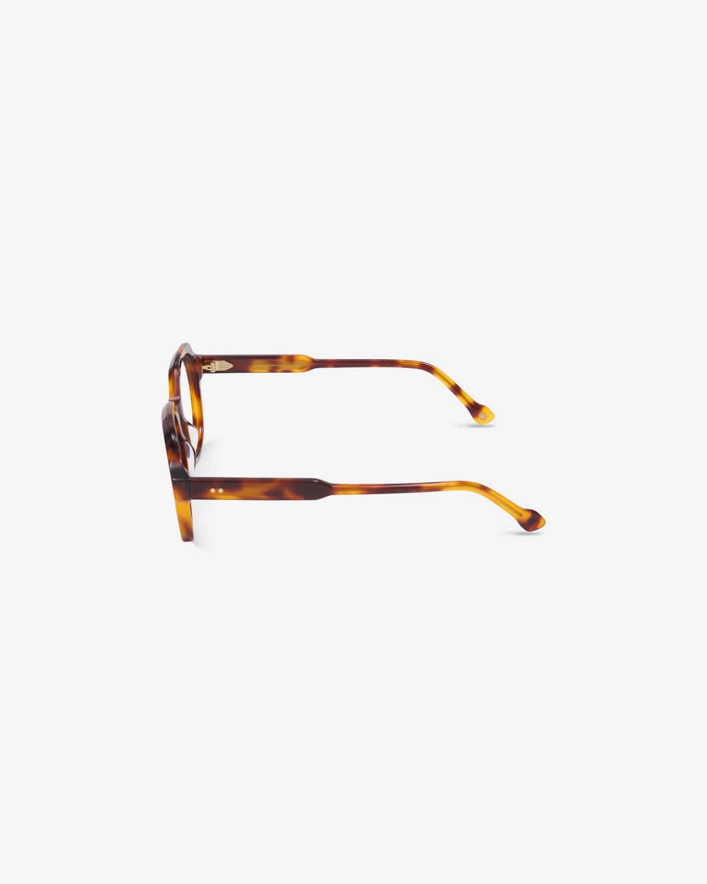 Lunettes de vue Flora Ecaille — monture ronde acétate, vue de profil