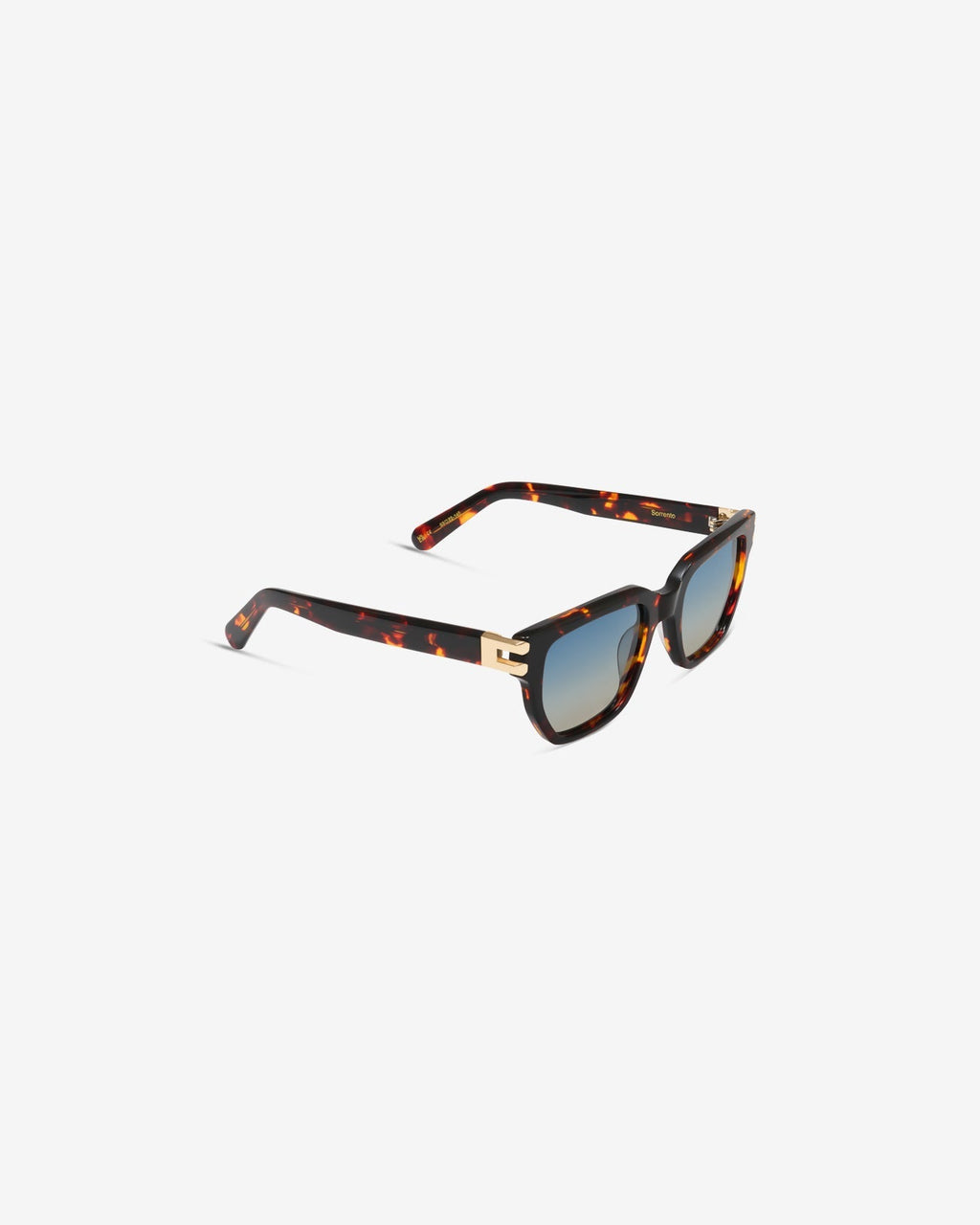 Lunettes de soleil Sorrento Ecaille — monture rectangulaire acétate, vue de trois-quarts