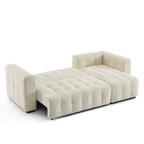 Levia - Canapé D'Angle Convertible Et Réversible 4 Places - Tissu Beige