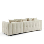 Levia - Canapé D'Angle Convertible Et Réversible 4 Places - Tissu Beige