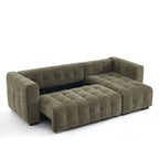 Levia - Canapé D'Angle Convertible Et Réversible 4 Places - Tissu Vert