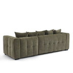 Levia - Canapé D'Angle Convertible Et Réversible 4 Places - Tissu Vert