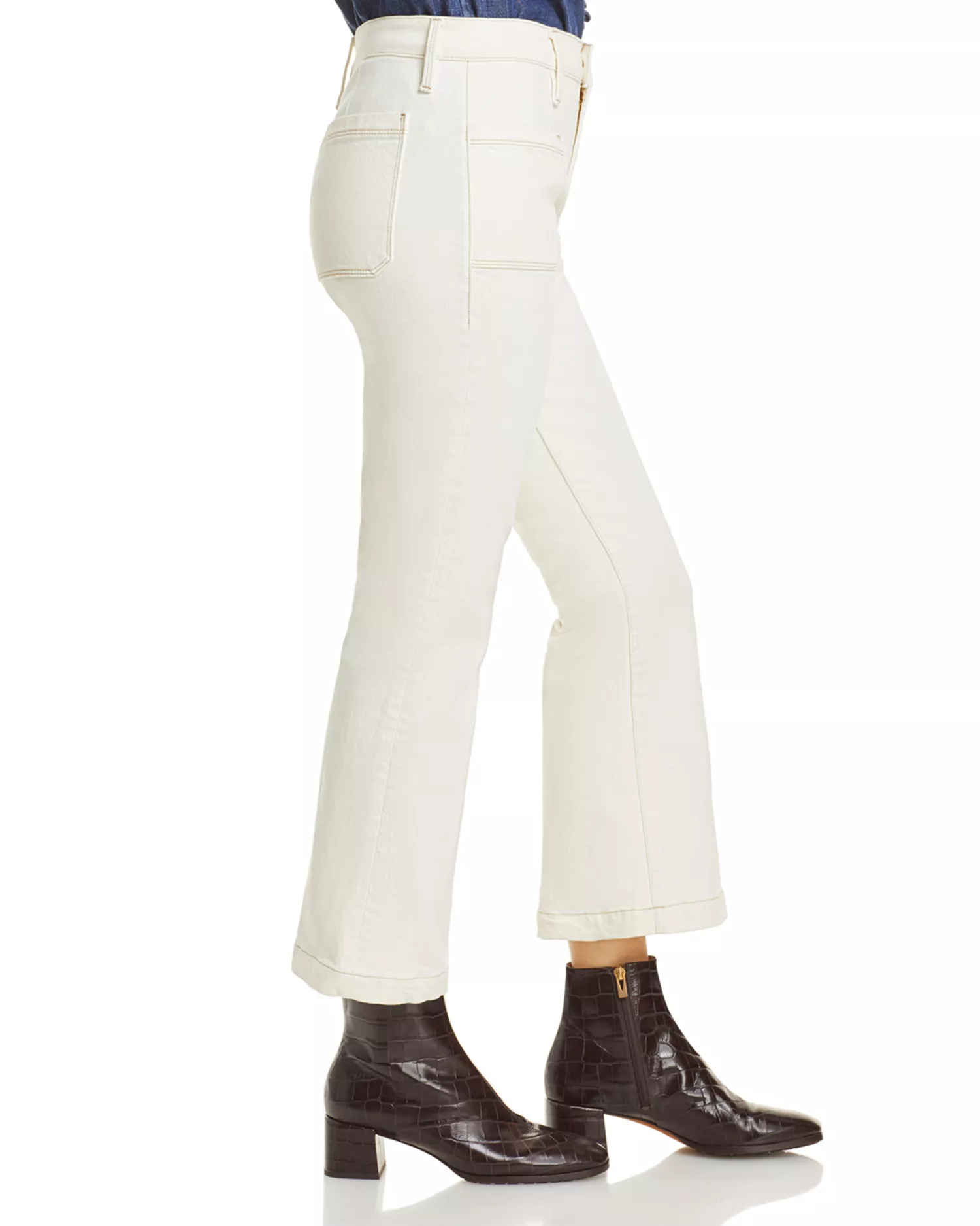 Pantalon Le Bardot Crop Flare - Ecru