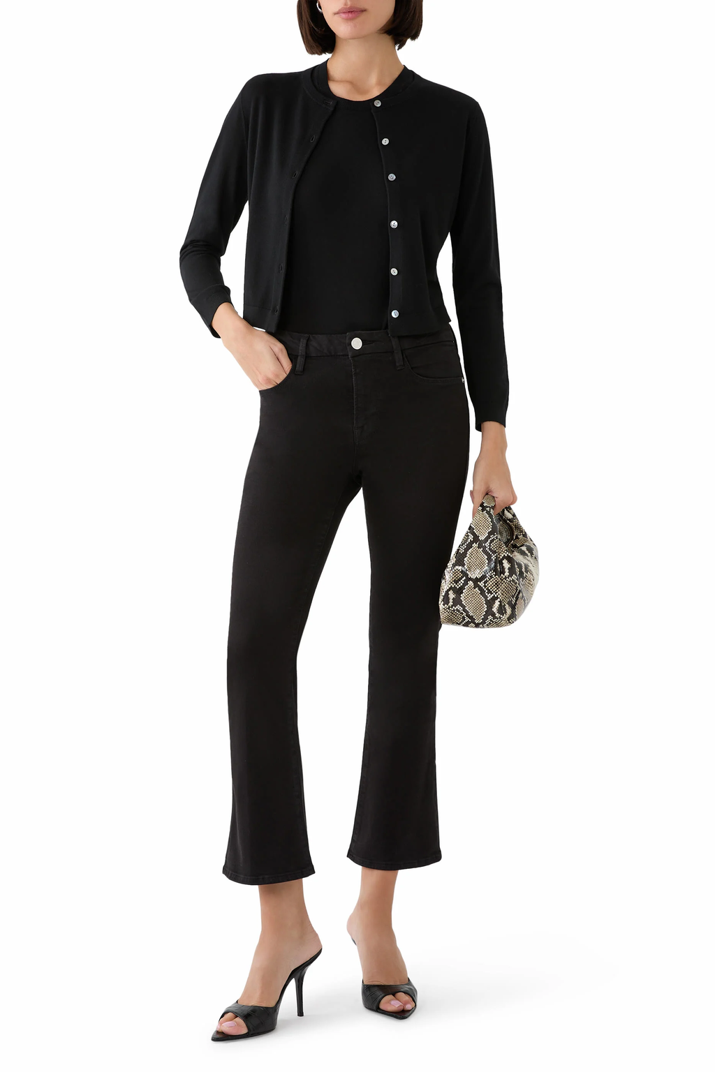 Pantalon Le Crop Mini Boot - Film Noir