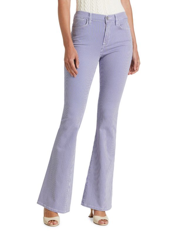 Pantalon Le High Flare - Blue Stripe